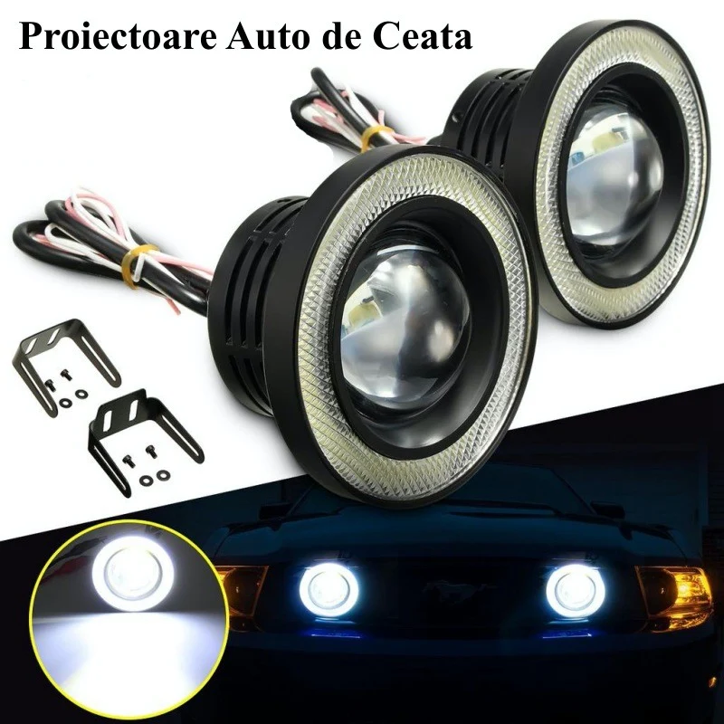 Autó projektor Led 10W/76mm/3200Lm