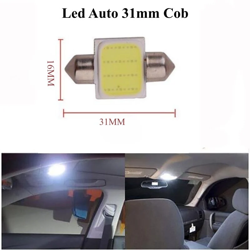 Auto Led 31mm Cob, White Light, 2db/szett