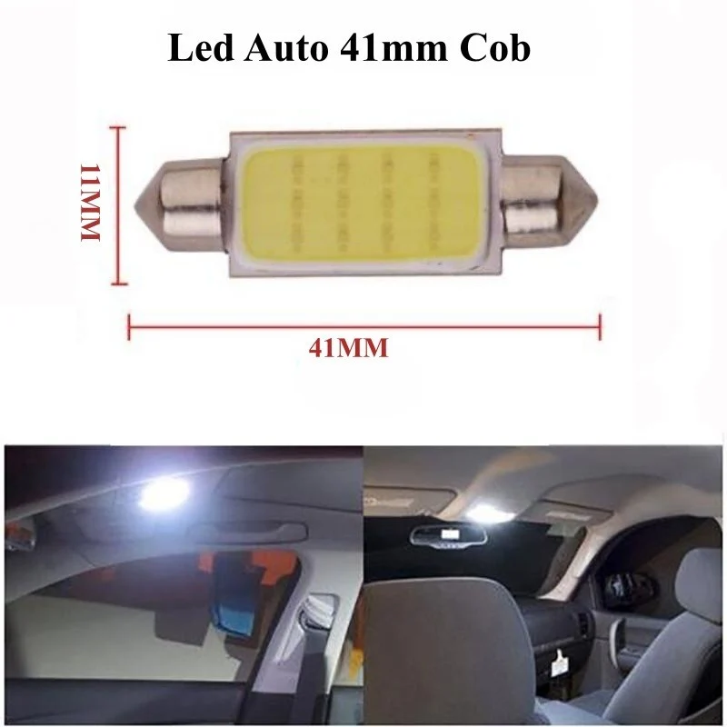 Auto Led 41mm Cob, White Light, 2db/szett