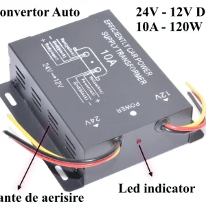 Automatikus feszültségátalakító 24V-12V DC/10A