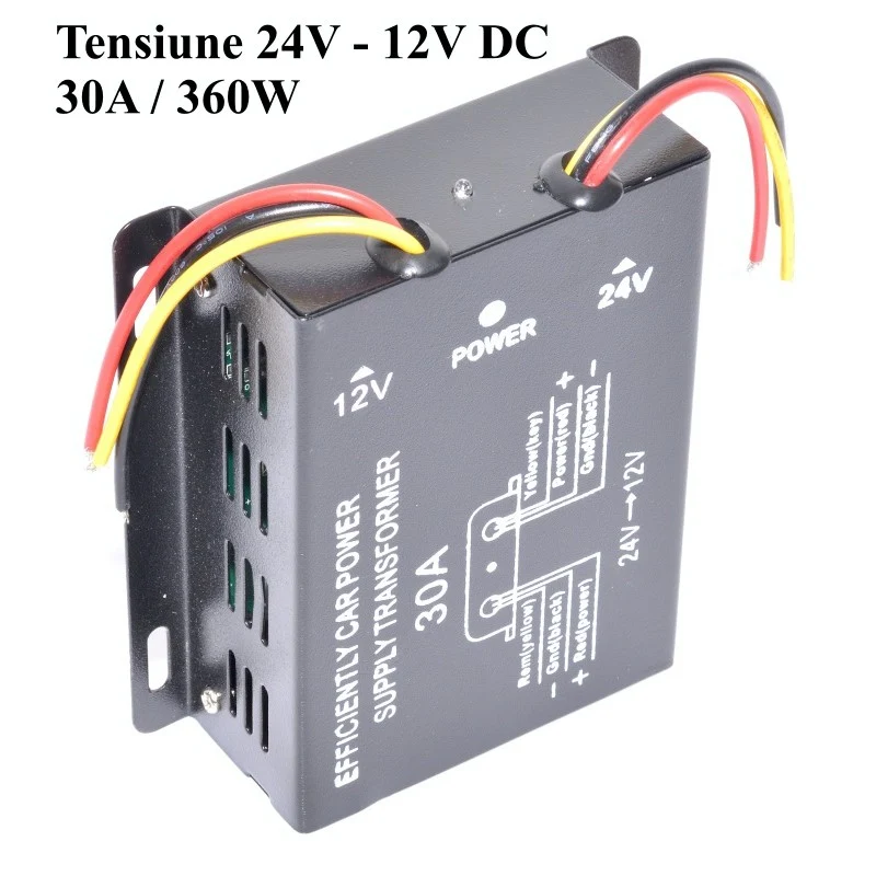 Automatikus feszültségátalakító 24V-12V DC/30A