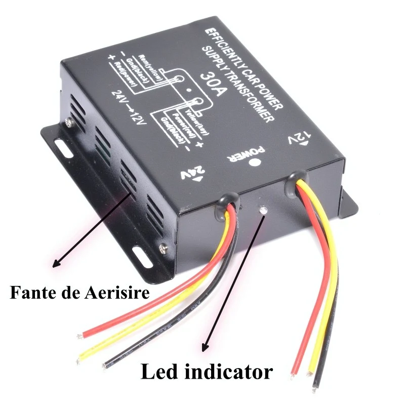 Automatikus feszültségátalakító 24V-12V DC/30A