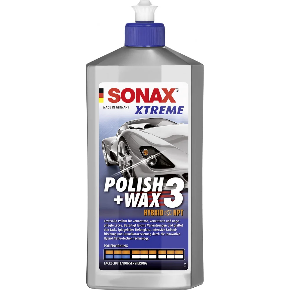 Autópolírozó és viasz Sonax Xtreme Polish Wax 3 hibrid NPT, 500 ml