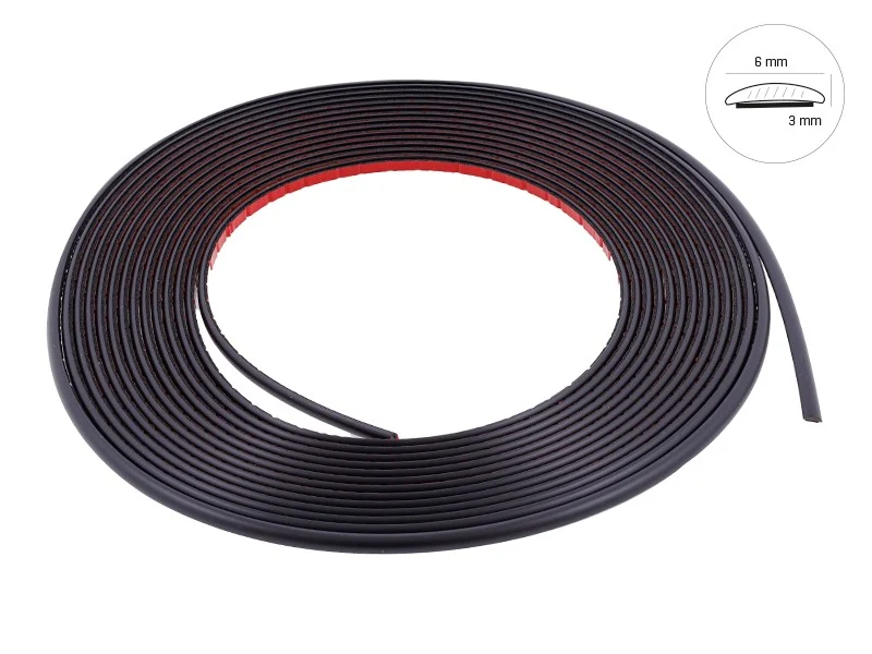 Autóstílus csík, fekete matt, 6 mm x 8 m (86170)