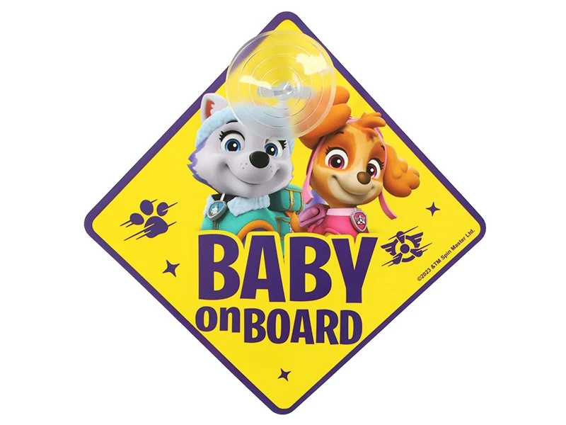 Baby On Board tányér, Mancs őrjárat lányok