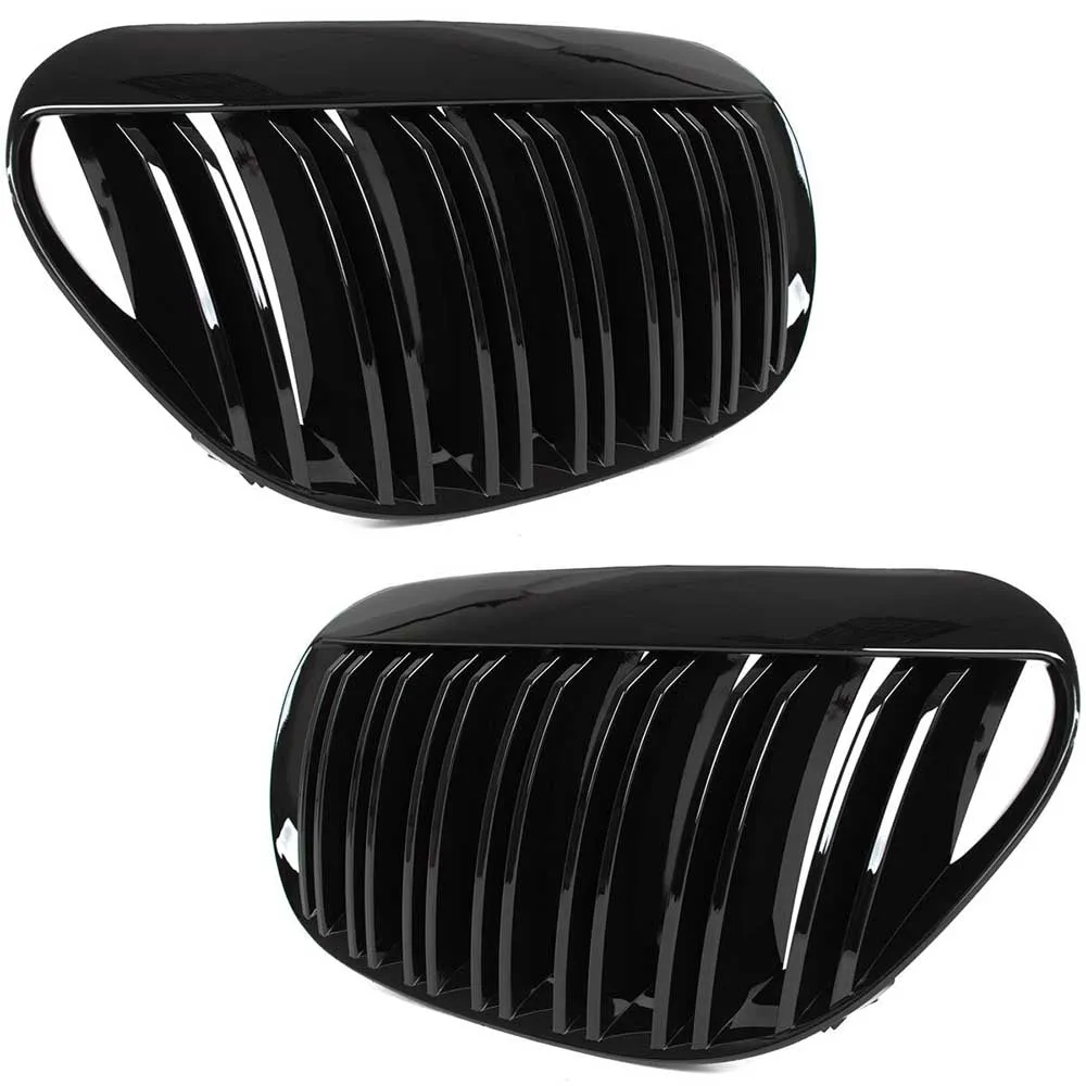 BMW 6 E63/E64 hűtőrács (fényes fekete, double bar – bal+jobb) 2004-2010