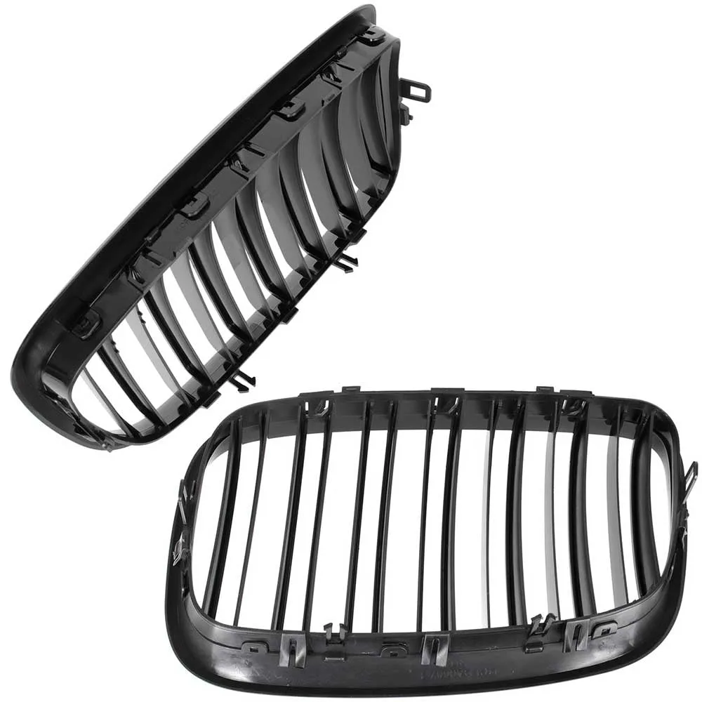 BMW X6 E71 hűtőrács (fényes fekete, double bar – bal+jobb) 2007-2014