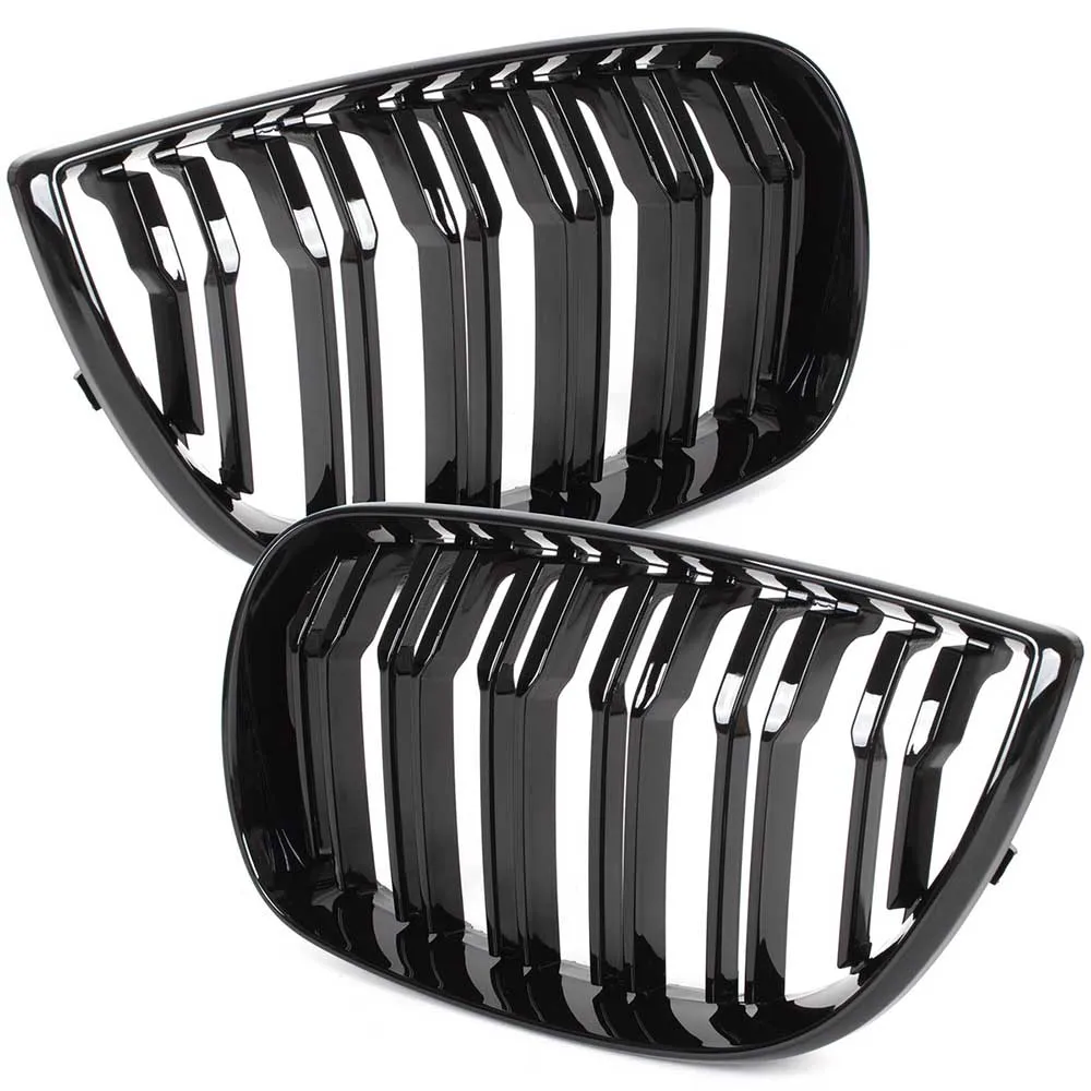 BMW 1 E81 E82 E87 E88 hűtőrács (fényes fekete, double bar – bal+jobb) 2004-2007
