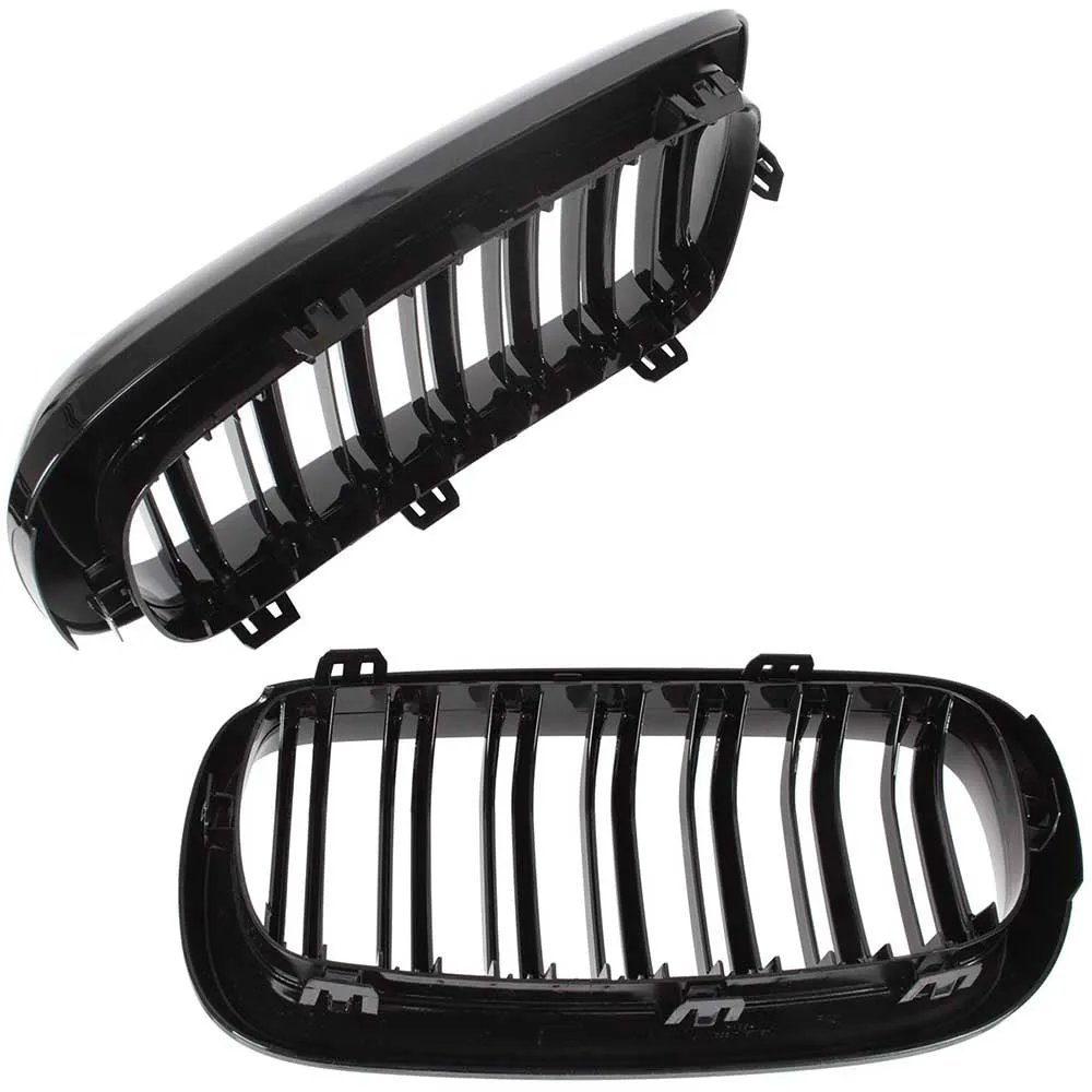 BMW X6 F16 hűtőrács (fényes fekete, double bar – bal+jobb) 2014-2019