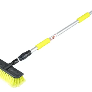 25 cm / 10" ferde vízáramú kefe 110 - 170 cm-es teleszkópos fogantyúval és szeleppel
