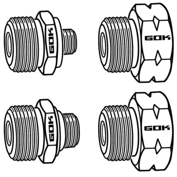 GOK Gas Cylinder Adapter Euro set D