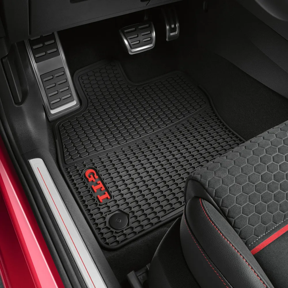VW Golf VII 7, Golf VIII 8 GTI gumiszőnyegek, 4 db, elöl és hátul, 5GV061550041