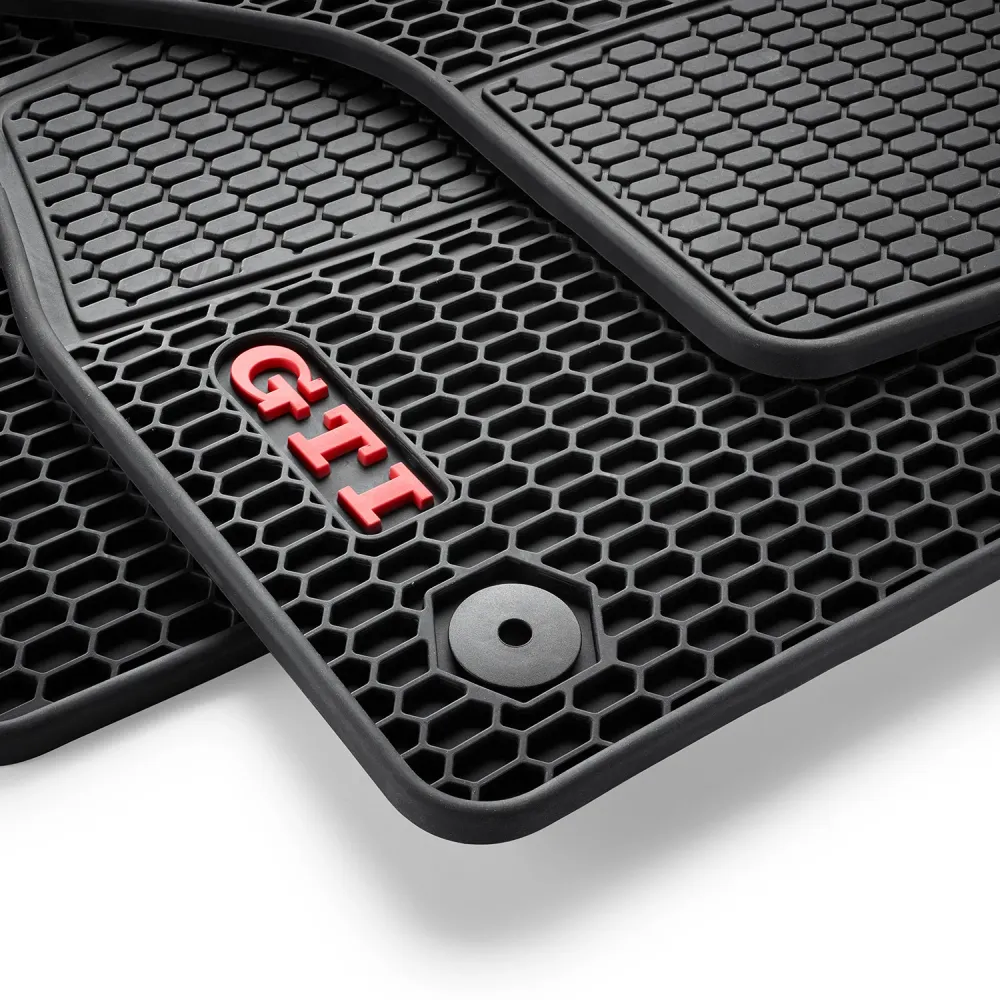 VW Golf VII 7, Golf VIII 8 GTI gumiszőnyegek, 4 db, elöl és hátul, 5GV061550041
