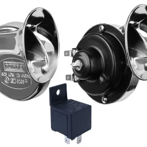 Kürt 12V, króm, relével, 2 db