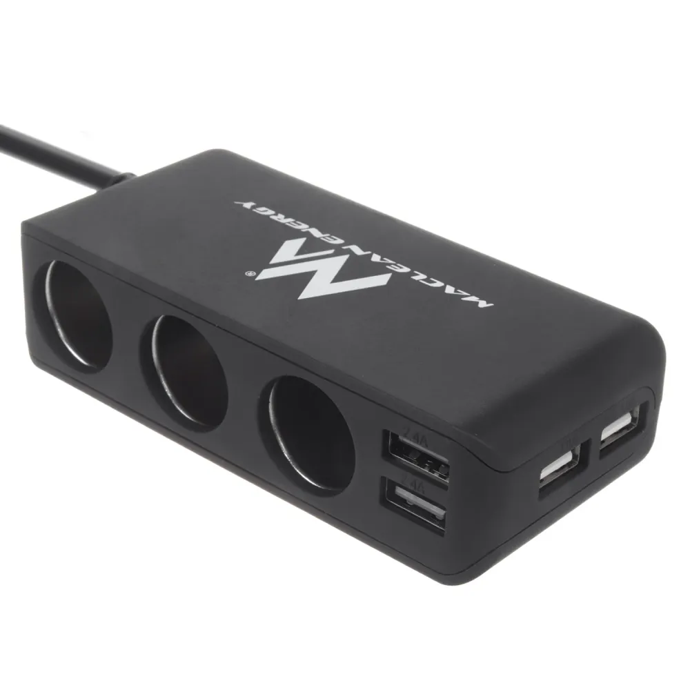 Maclean autógyújtó aljzat elosztó, voltmérő, 120W