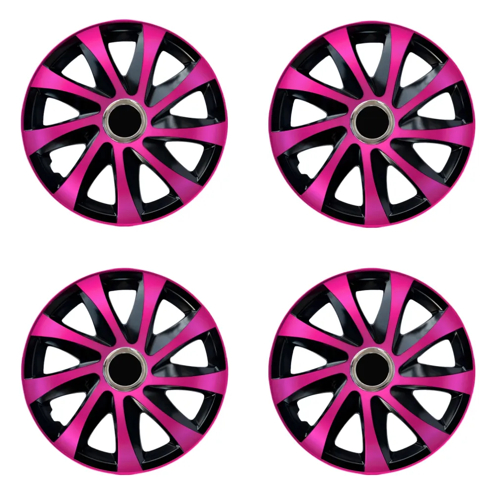 15" NRM DRIFT Extra rózsaszín/fekete univerzális dísztárcsa 4 db
