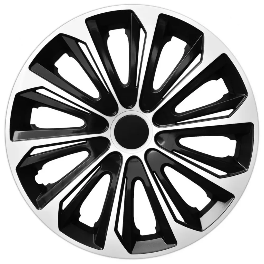 15" NRM Extra STRONG fehér/fekete univerzális dísztárcsa 4 db