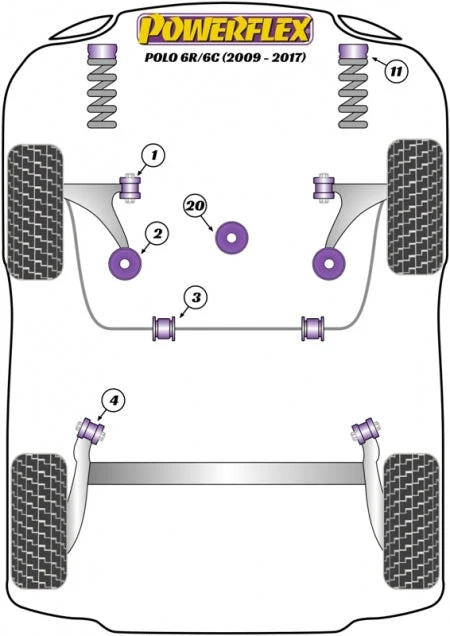 Powerflex PFF85-620 Nagyméretű motorfelfüggesztés