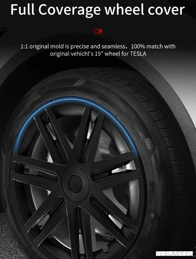 TESLA MODEL Y 19" EGYEDI S3 TELJES FEDÉSŰ KERÉKAGYAK CSILLAG STÍLUSÚ