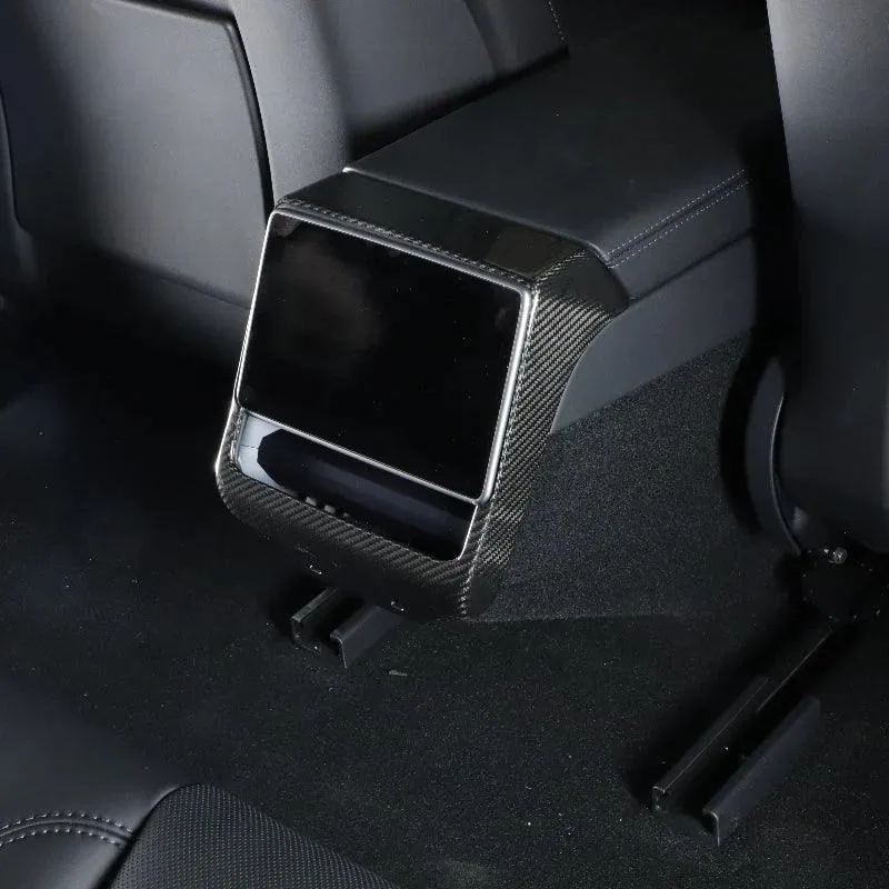 Tesla Model 3 Highland szénszálas hátsó szellőzőfedél (szénszálas mintázatú ABS)