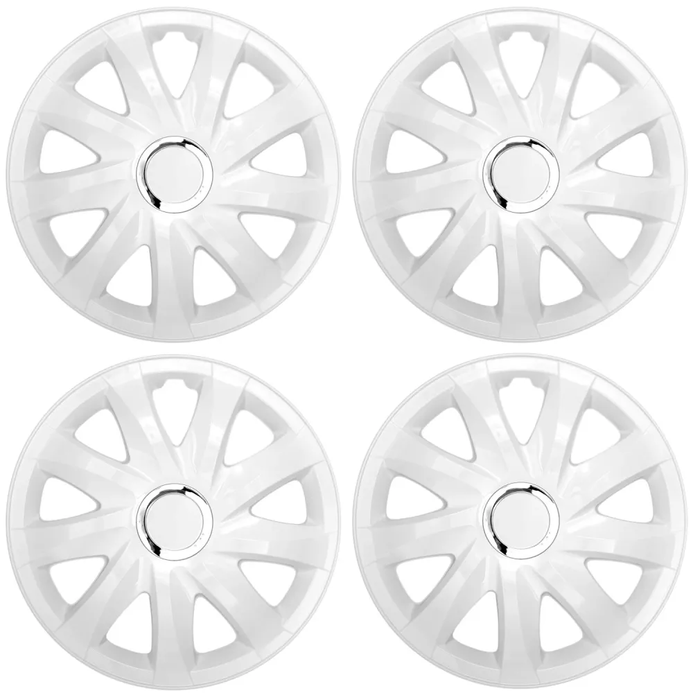 Univerzális 13'' NRM Drift keréktárcsák, fehér, 4 darabos készlet