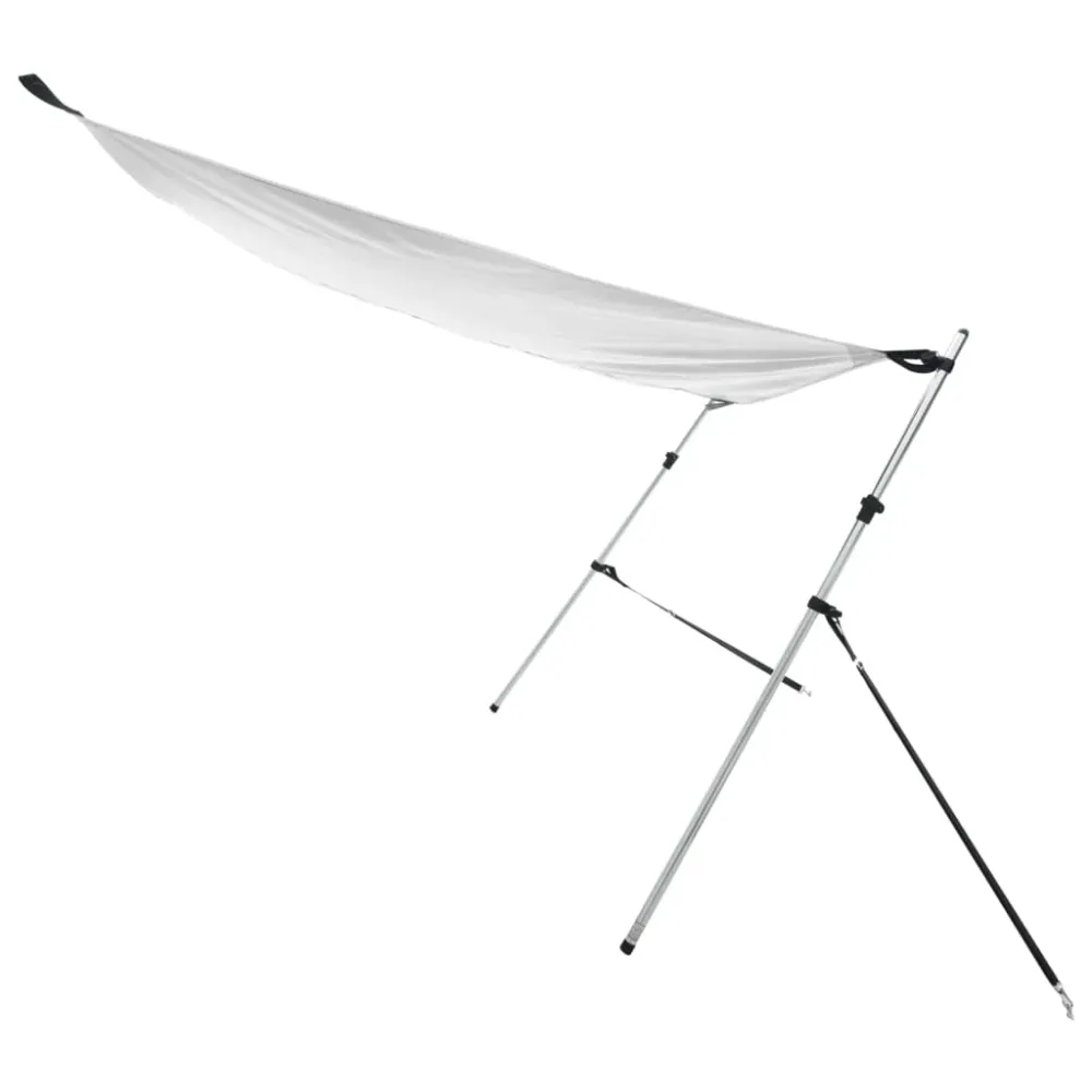 vidaXL fehér T-alakú árnyékolóhosszabbító 170 x 208 x (115-183) cm