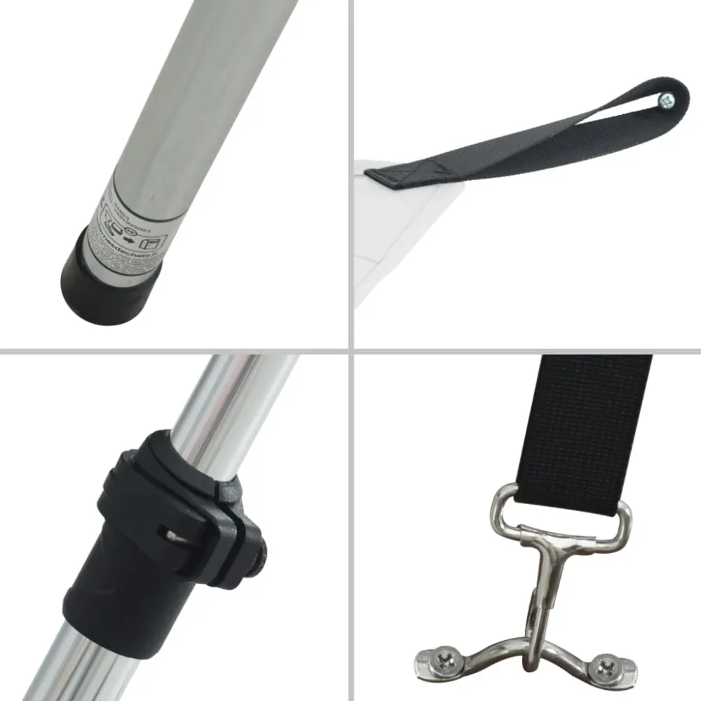 vidaXL fehér T-alakú árnyékolóhosszabbító 170 x 208 x (115-183) cm