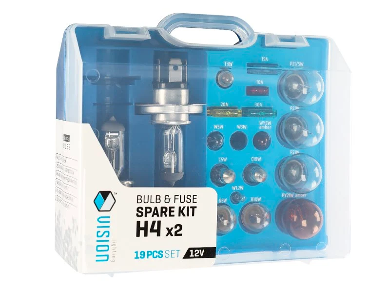 VISION 2x H4 12V + 17 elemes izzó pótlólagos készlet 2x H4 12V + 17 elem