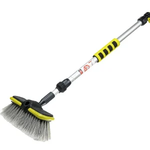 20 cm / 8" vízátfolyású kefe 65 - 100 cm-es teleszkópos nyéllel és szeleppel