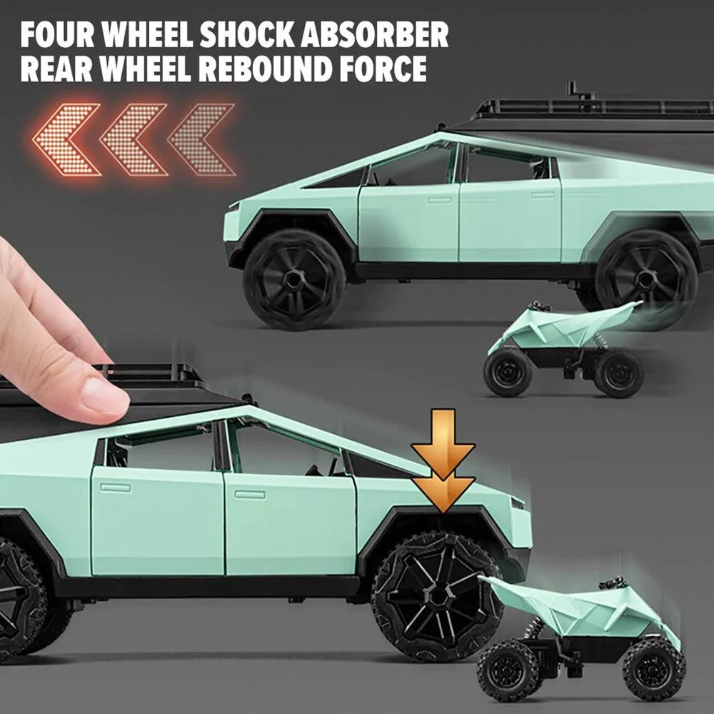 Cybertruck 1/24 Pickup Camping RV Alloy Car Model Teslaunch