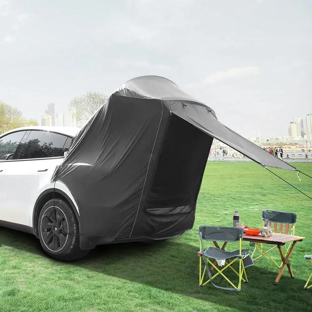 Tesla Model Y hátsó ajtós kempingsátor napellenzővel - vízálló védelem szabadtéri kalandokhoz