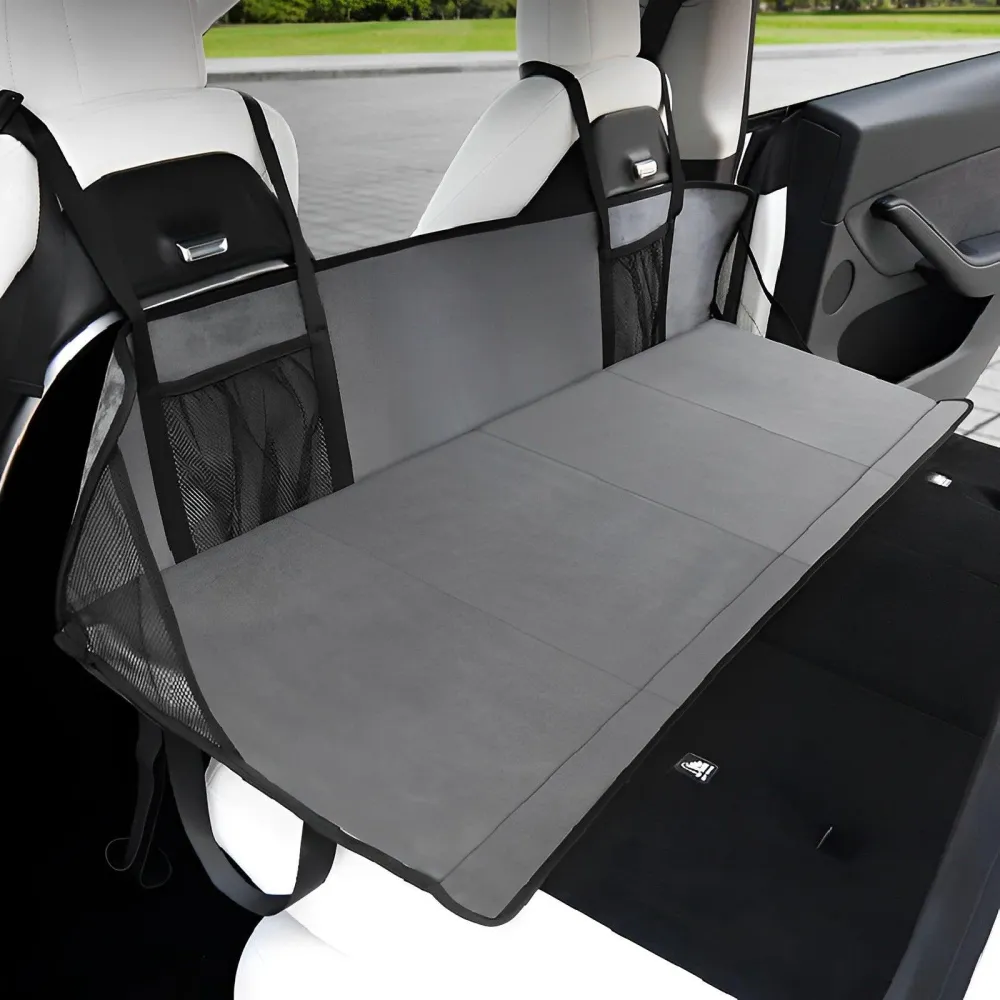 Védő flanel matracvédő fejtámlával Tesla Model 3/Y kempingezéshez