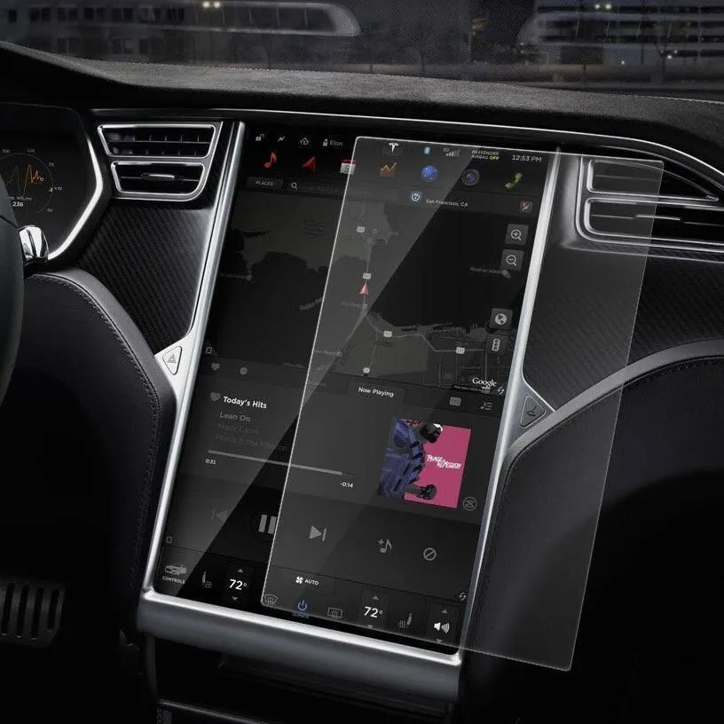 Model X/S Edzett üveg (9H) képernyővédő fólia - ütés- és karcálló képernyővédő fólia Tesla(2012-2020)