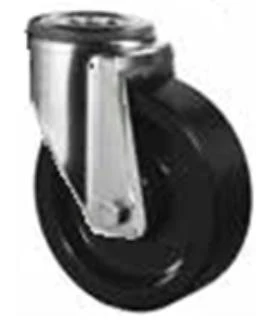 Hátfuratos kerék 100 H101.B22.100 inox hőálló fekete (BS)