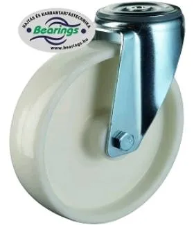 Hátfuratos kerék 100 L101.B10.100 forgó villa PA fehér terhelhető: 125kg (BS)
