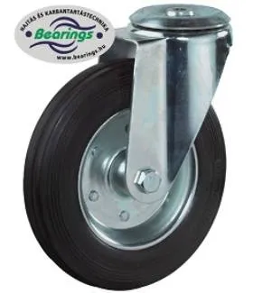 Hátfuratos kerék 100 L101.B55.100 forgó villa fekete terhelhető: 70kg (BS)