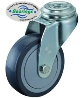 Hátfuratos kerék 75 A301.A85.075 forgó villa szürke terhelhető: 60kg (BS)