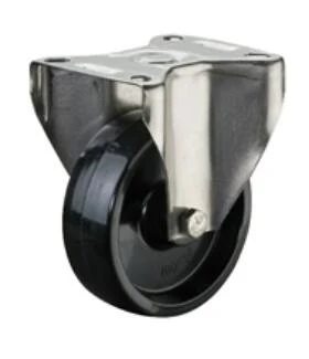 Talpas kerék 100 H110.B22.100 inox hőálló fekete fixvillás terh: 130kg (BS)