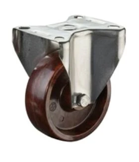 Talpas kerék 100 H110.B23.100 inox hőálló barna fixvillás terh: 130 kg (BS)