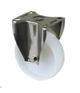 Talpas kerék 125 H110.A90.125 inox fix villás fehér terhelhető: 130kg (BS)