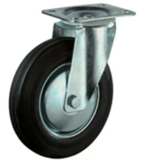 Talpas kerék 125 L400.B55.126 forgó villa fekete terhelhető: 100kg (BS)