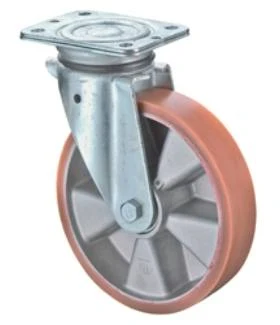 Talpas kerék 125 N100.B90.129 forgó villa barna PU terhelhető: 450kg (BS)