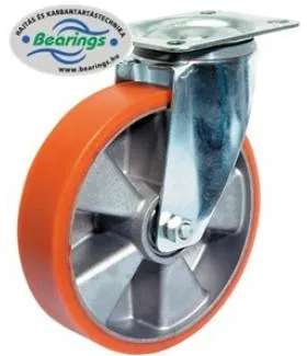 Talpas kerék 200 L400.B90.200 forgó villa barna PU terhelhető: 300kg (BS)