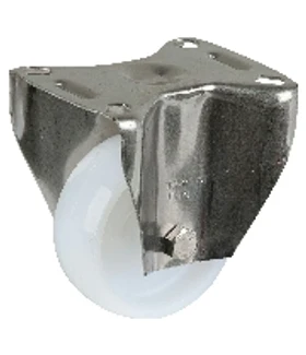 Talpas kerék 80 H110.A90.080 inox fixvillás PA fehérterhelhető 100 kg (BS)