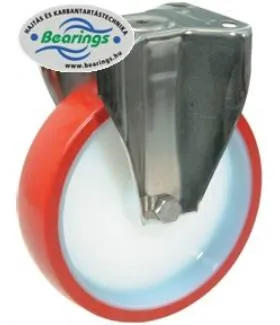 Talpas kerék 80 H110.B26.080 fix inox villa barna PU terhelhető:100kg (BS)