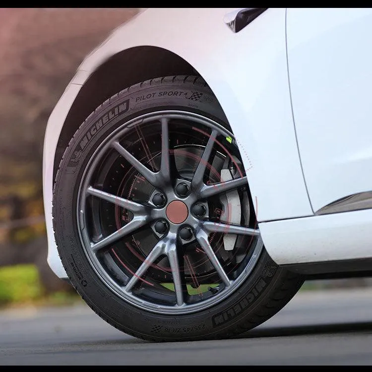 Kerékanya sapkák készlet következőhöz: Tesla Model 3 és Model Y - Kerékanya-burkolat cserekészlet (4 kerékszett)