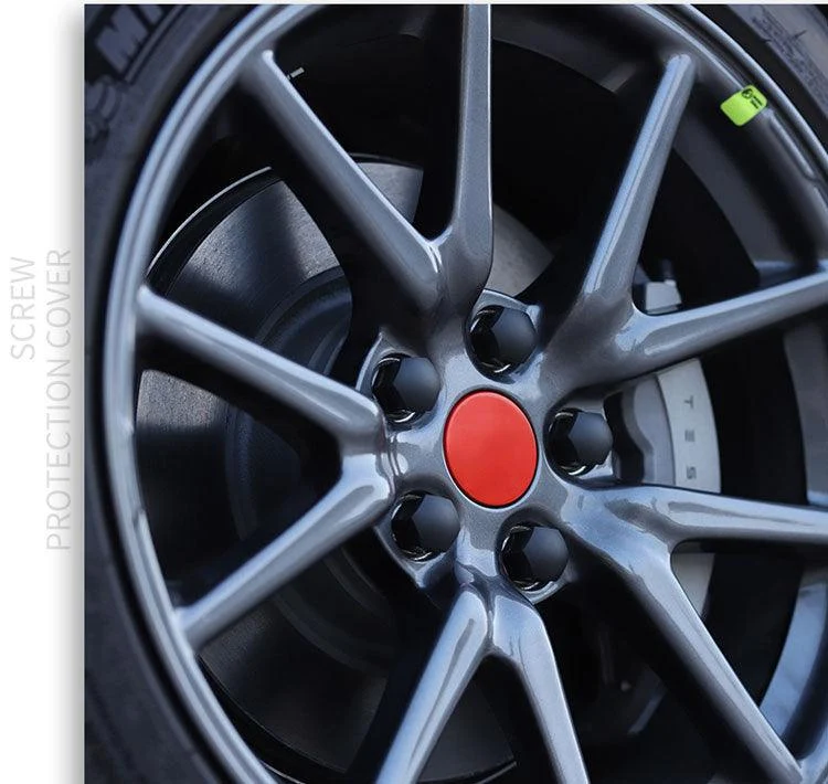 Kerékanya sapkák készlet következőhöz: Tesla Model 3 és Model Y - Kerékanya-burkolat cserekészlet (4 kerékszett)