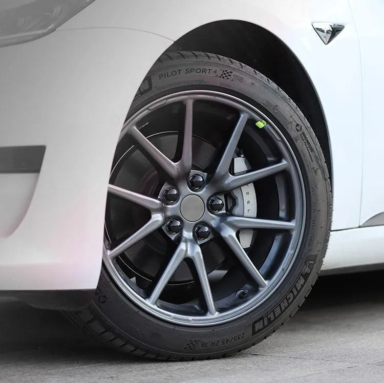 Kerékanya sapkák készlet következőhöz: Tesla Model 3 és Model Y - Kerékanya-burkolat cserekészlet (4 kerékszett)