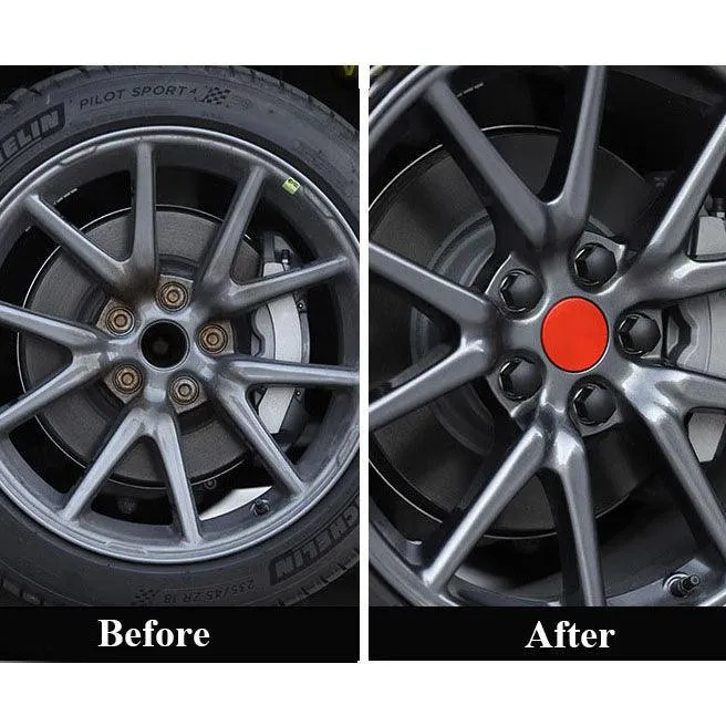 Kerékanya sapkák készlet következőhöz: Tesla Model 3 és Model Y - Kerékanya-burkolat cserekészlet (4 kerékszett)