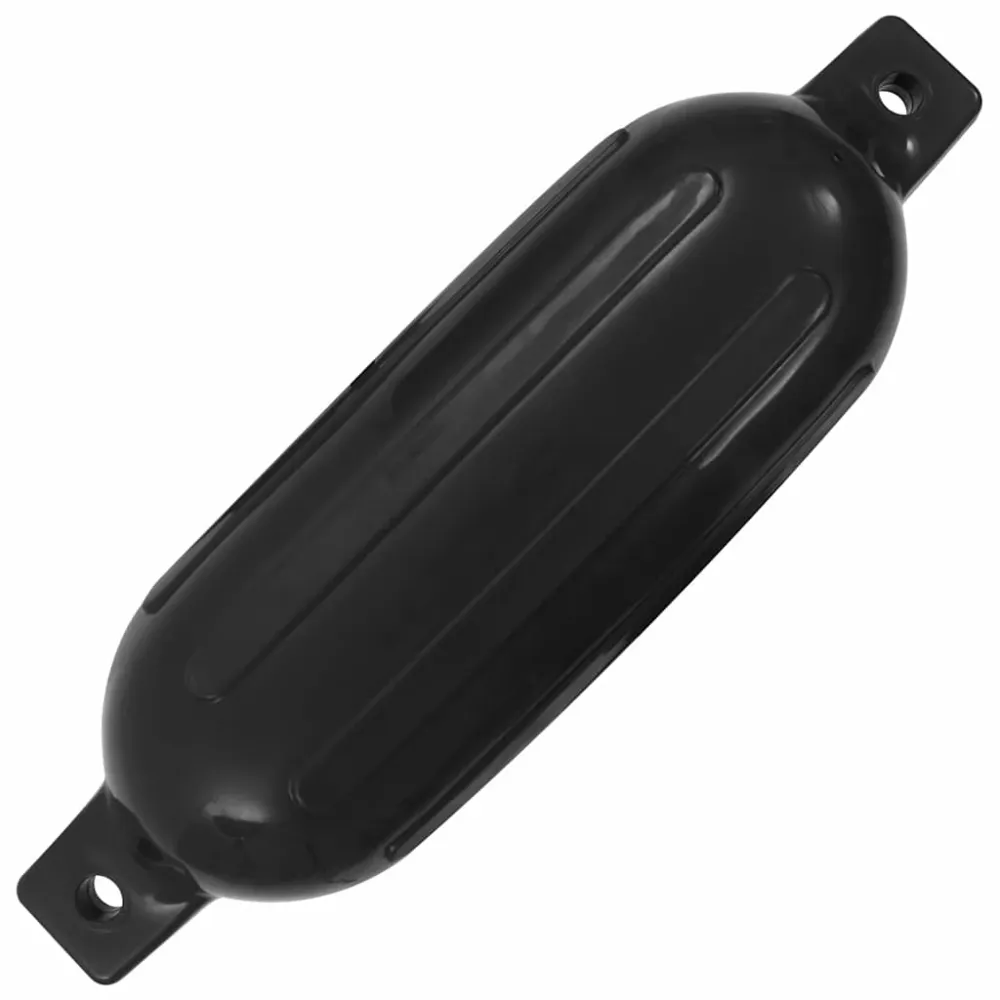 vidaXL 4 darab fekete PVC csónak lökhárító 58,5 x 16,5 cm